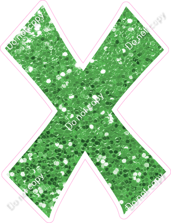 KG 18" Individuals - Lime Green Sparkle X