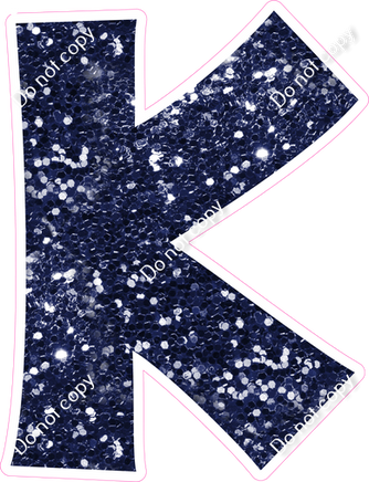 KG 18" Individuals - Navy Blue Sparkle K