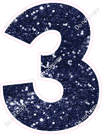 KG 18" Individuals - Navy Blue Sparkle 3