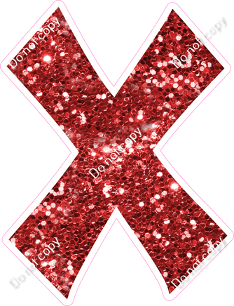 KG 18" Individuals - Red Sparkle X