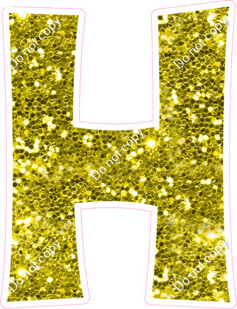 KG 18" Individuals - Yellow Sparkle H