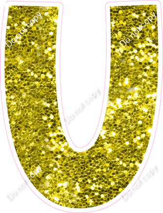 KG 18" Individuals - Yellow Sparkle U