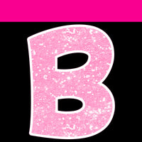 Sparkle - 23.5" KG 68 pc Alphabet Sets Sparkle Baby Pink