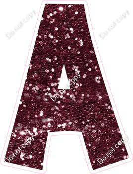 KG 23.5" Individuals - Burgundy Sparkle A