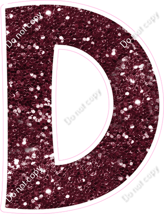 KG 23.5" Individuals - Burgundy Sparkle D