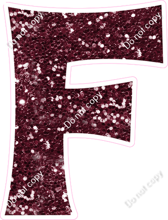 KG 23.5" Individuals - Burgundy Sparkle F