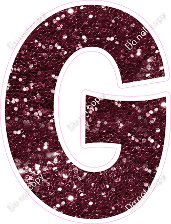 KG 23.5" Individuals - Burgundy Sparkle G
