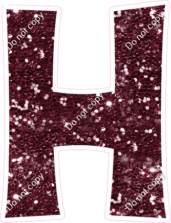 KG 23.5" Individuals - Burgundy Sparkle H