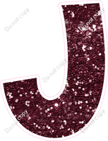 KG 23.5" Individuals - Burgundy Sparkle J