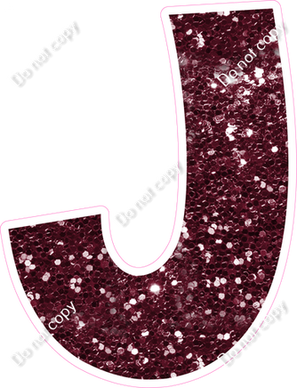 KG 23.5" Individuals - Burgundy Sparkle J