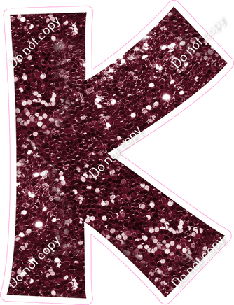 KG 23.5" Individuals - Burgundy Sparkle K