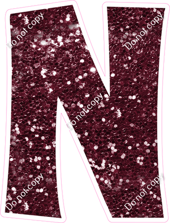 KG 23.5" Individuals - Burgundy Sparkle N