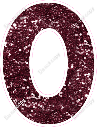 KG 23.5" Individuals - Burgundy Sparkle O