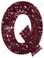 KG 23.5" Individuals - Burgundy Sparkle Q