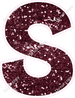 KG 23.5" Individuals - Burgundy Sparkle S