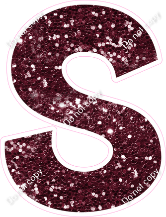 KG 23.5" Individuals - Burgundy Sparkle S