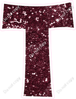 KG 23.5" Individuals - Burgundy Sparkle T
