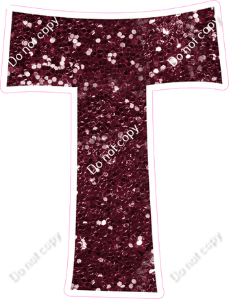 KG 23.5" Individuals - Burgundy Sparkle T