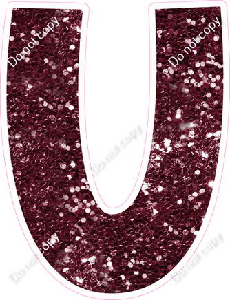 KG 23.5" Individuals - Burgundy Sparkle U