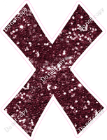 KG 23.5" Individuals - Burgundy Sparkle X