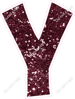 KG 23.5" Individuals - Burgundy Sparkle Y