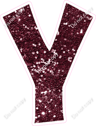 KG 23.5" Individuals - Burgundy Sparkle Y