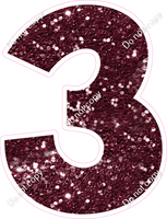 KG 23.5" Individuals - Burgundy Sparkle 3