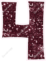 KG 23.5" Individuals - Burgundy Sparkle 4