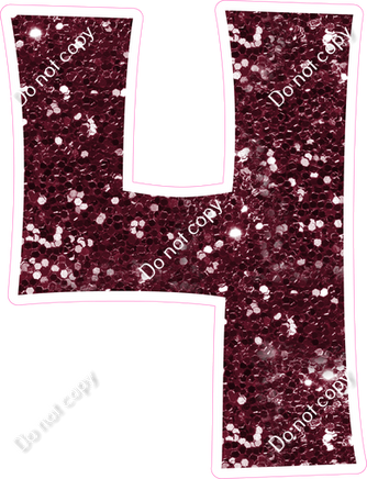 KG 23.5" Individuals - Burgundy Sparkle 4