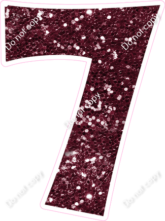 KG 23.5" Individuals - Burgundy Sparkle 7