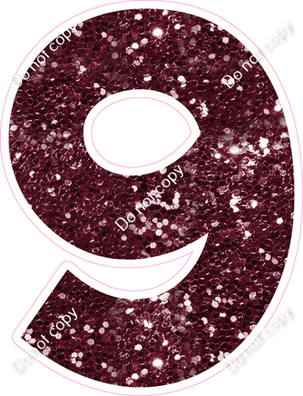 KG 23.5" Individuals - Burgundy Sparkle 9