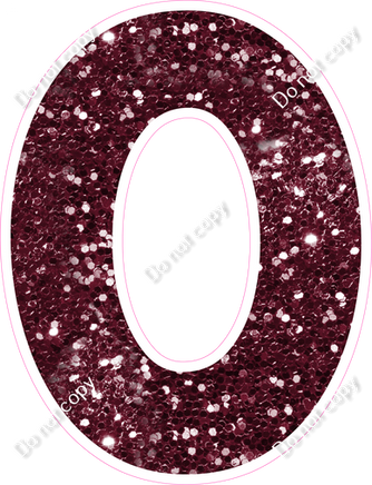 KG 23.5" Individuals - Burgundy Sparkle