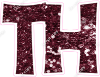 KG 23.5" Individuals - Burgundy Sparkle TH
