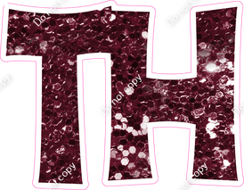 KG 23.5" Individuals - Burgundy Sparkle TH