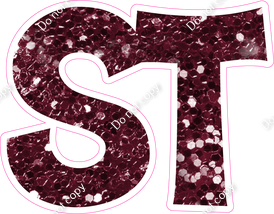 KG 23.5" Individuals - Burgundy Sparkle ST