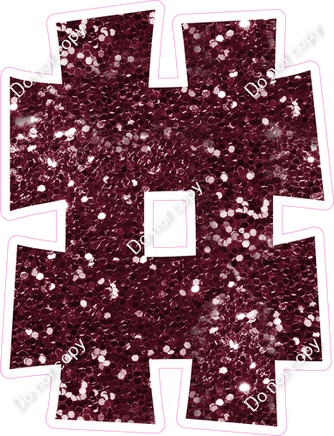 KG 23.5" Individuals - Burgundy Sparkle #