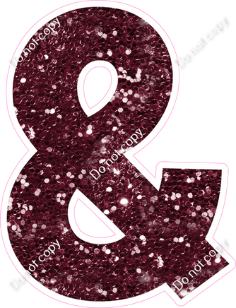KG 23.5" Individuals - Burgundy Sparkle &