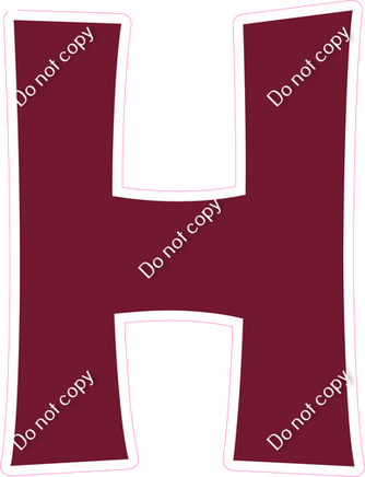 KG 23.5" Individuals - Flat Burgundy H