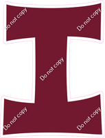 KG 23.5" Individuals - Flat Burgundy I