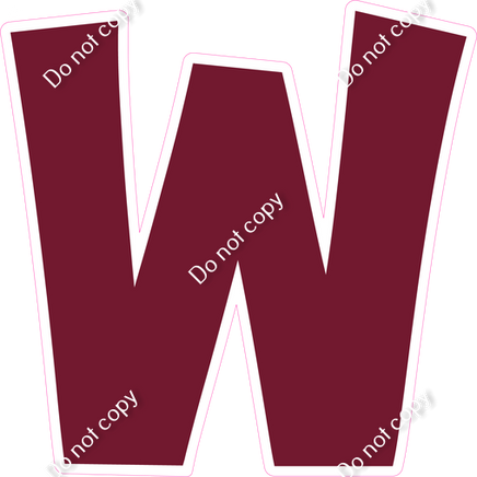 KG 23.5" Individuals - Flat Burgundy W