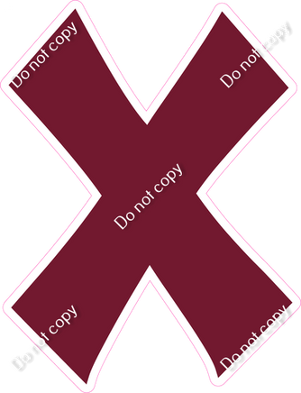 KG 23.5" Individuals - Flat Burgundy X