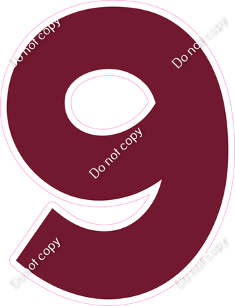 KG 23.5" Individuals - Flat Burgundy 9