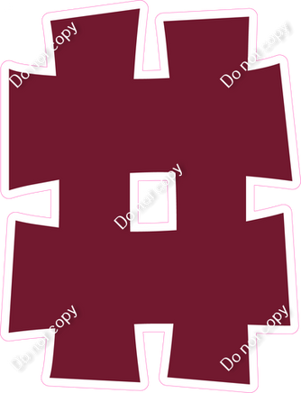 KG 23.5" Individuals - Flat Burgundy #