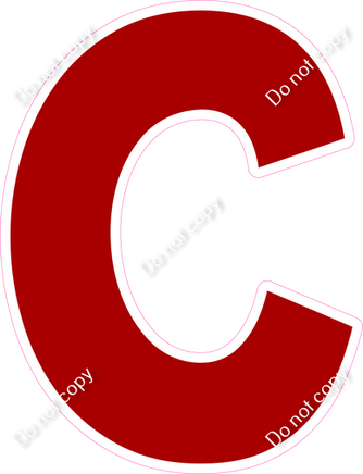 KG 23.5" Individuals - Flat Crimson C