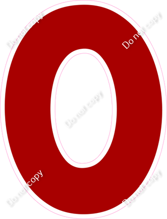 KG 23.5" Individuals - Flat Crimson O