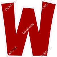 KG 23.5" Individuals - Flat Crimson W