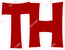 KG 23.5" Individuals - Flat Crimson TH