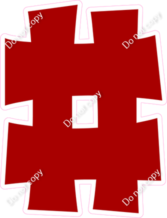 KG 23.5" Individuals - Flat Crimson #