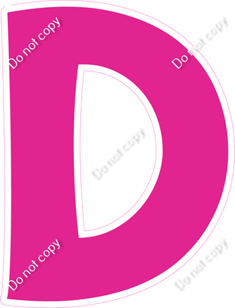 KG 23.5" Individuals - Flat Hot Pink D