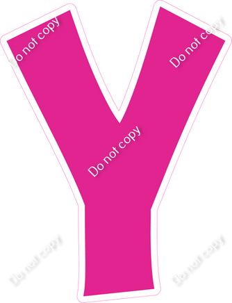 KG 23.5" Individuals - Flat Hot Pink Y